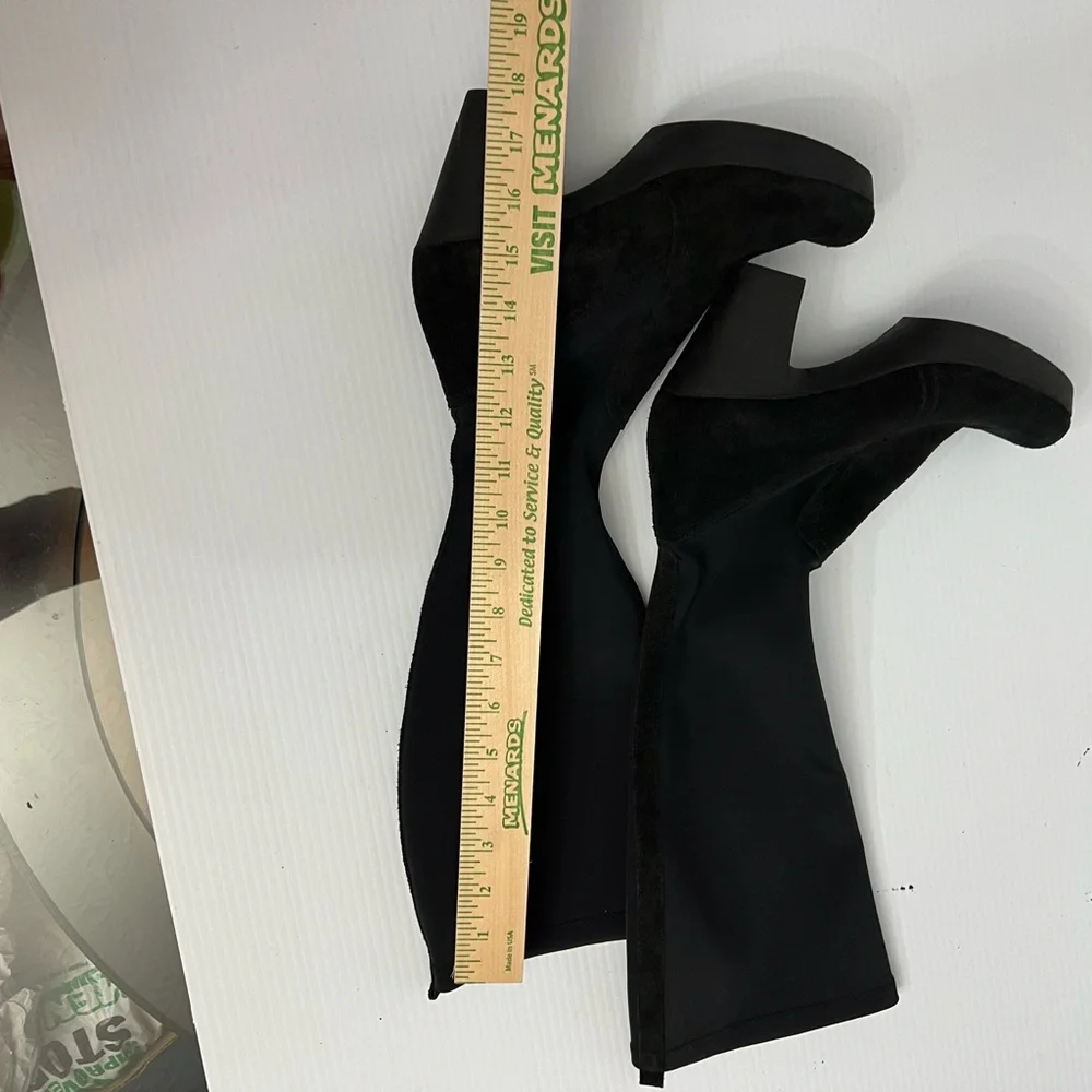 Eric Michael, Black Suede, long Boot, women Size Euro 37,